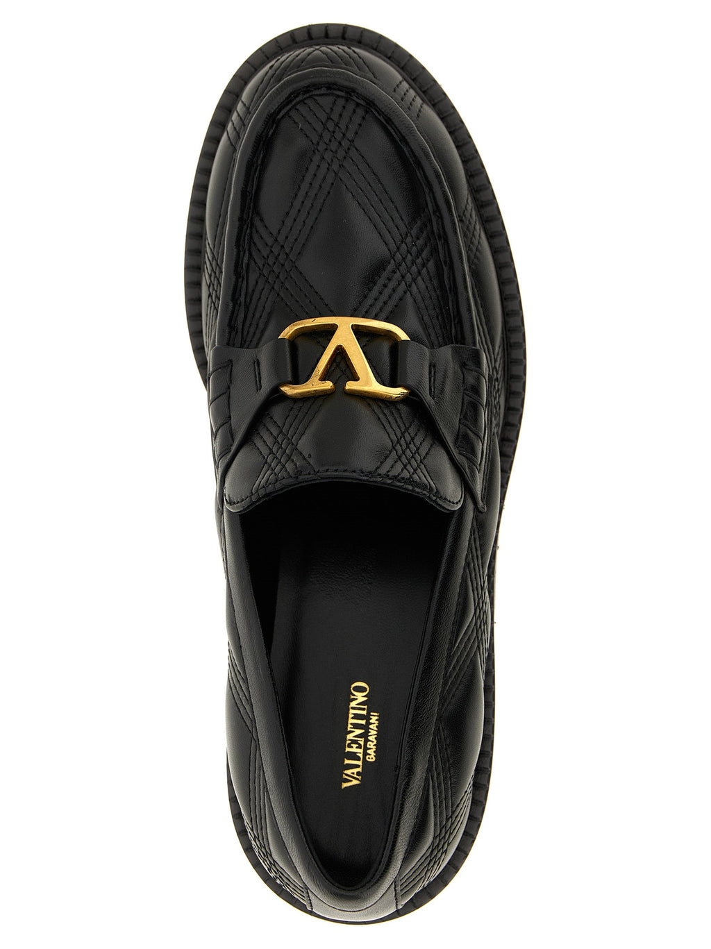Valentino Garavani Black Lamb Leather Slip-On Loafers Valentino Garavani