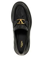 Valentino Garavani Black Lamb Leather Slip-On Loafers Valentino Garavani