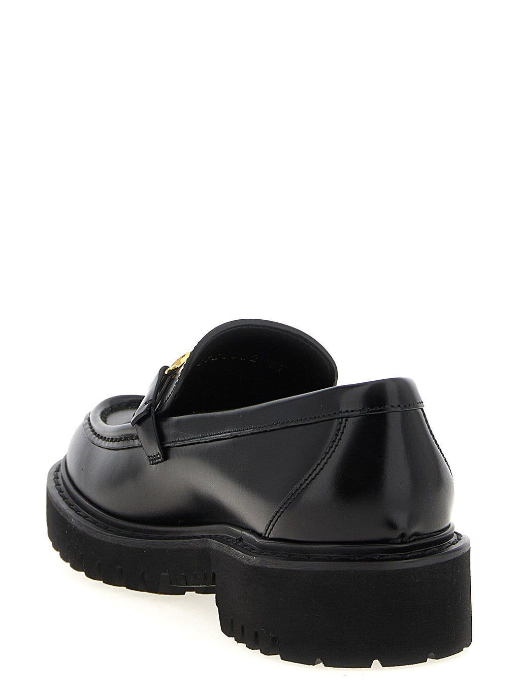 Valentino Garavani Black Calfskin Slip-On Loafers Valentino Garavani