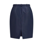 Gucci Blue Silk Skirt Gucci