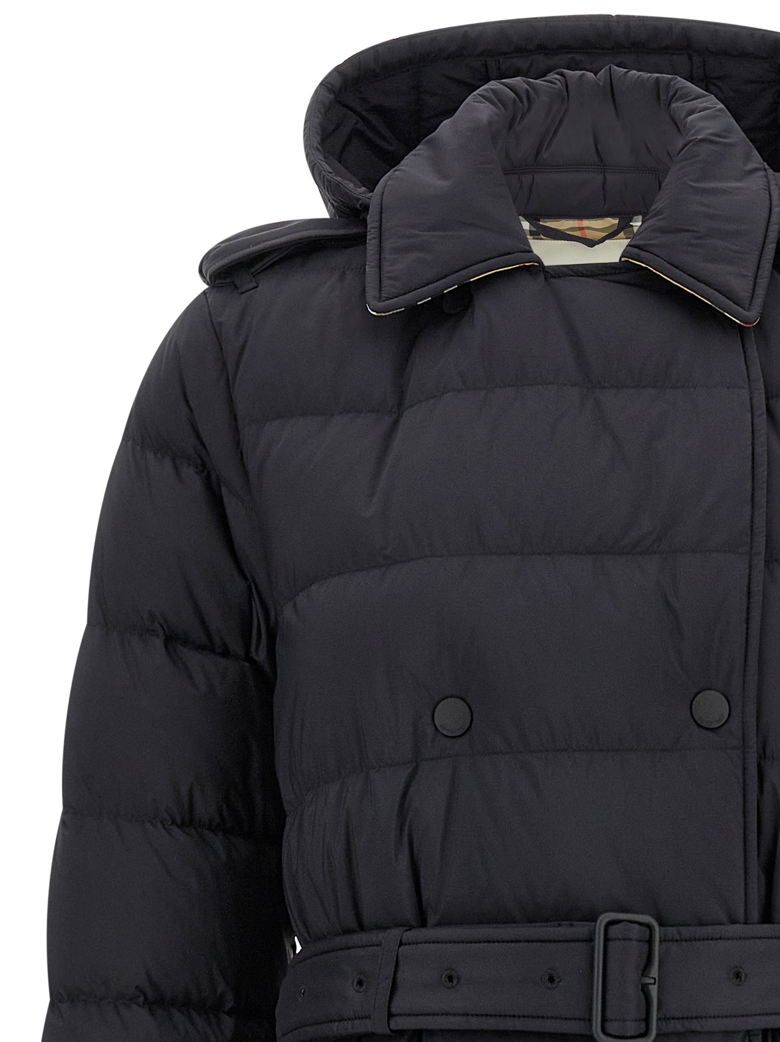Burberry Black Polyamide Coat Burberry