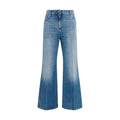 Valentino Blue Cotton Straight-Leg Jeans Valentino