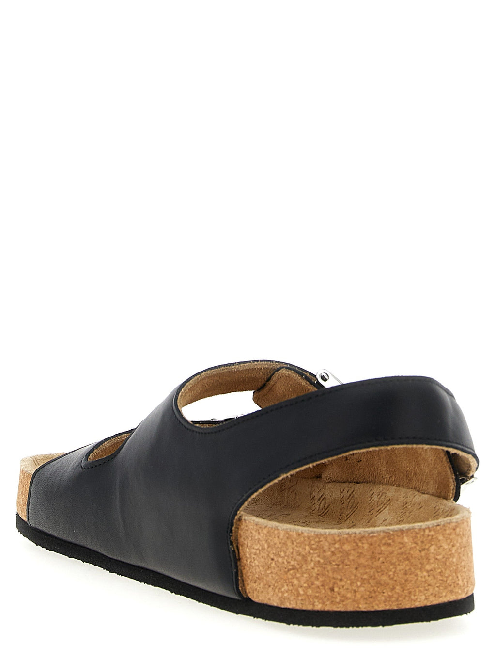 Balenciaga Black Calfskin Flat Sandals Balenciaga
