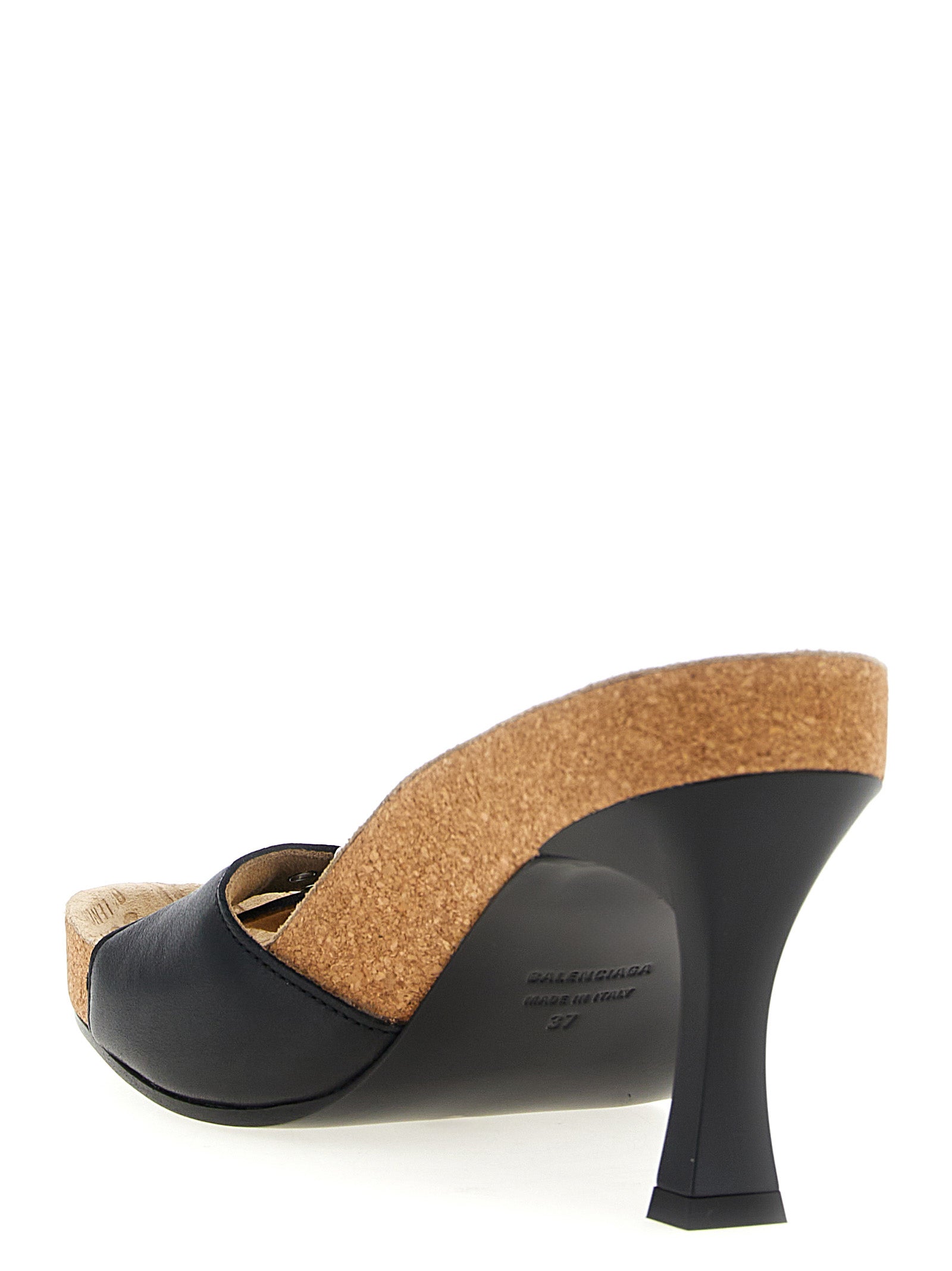 Balenciaga Black Calfskin Stiletto Heel Sandals Balenciaga