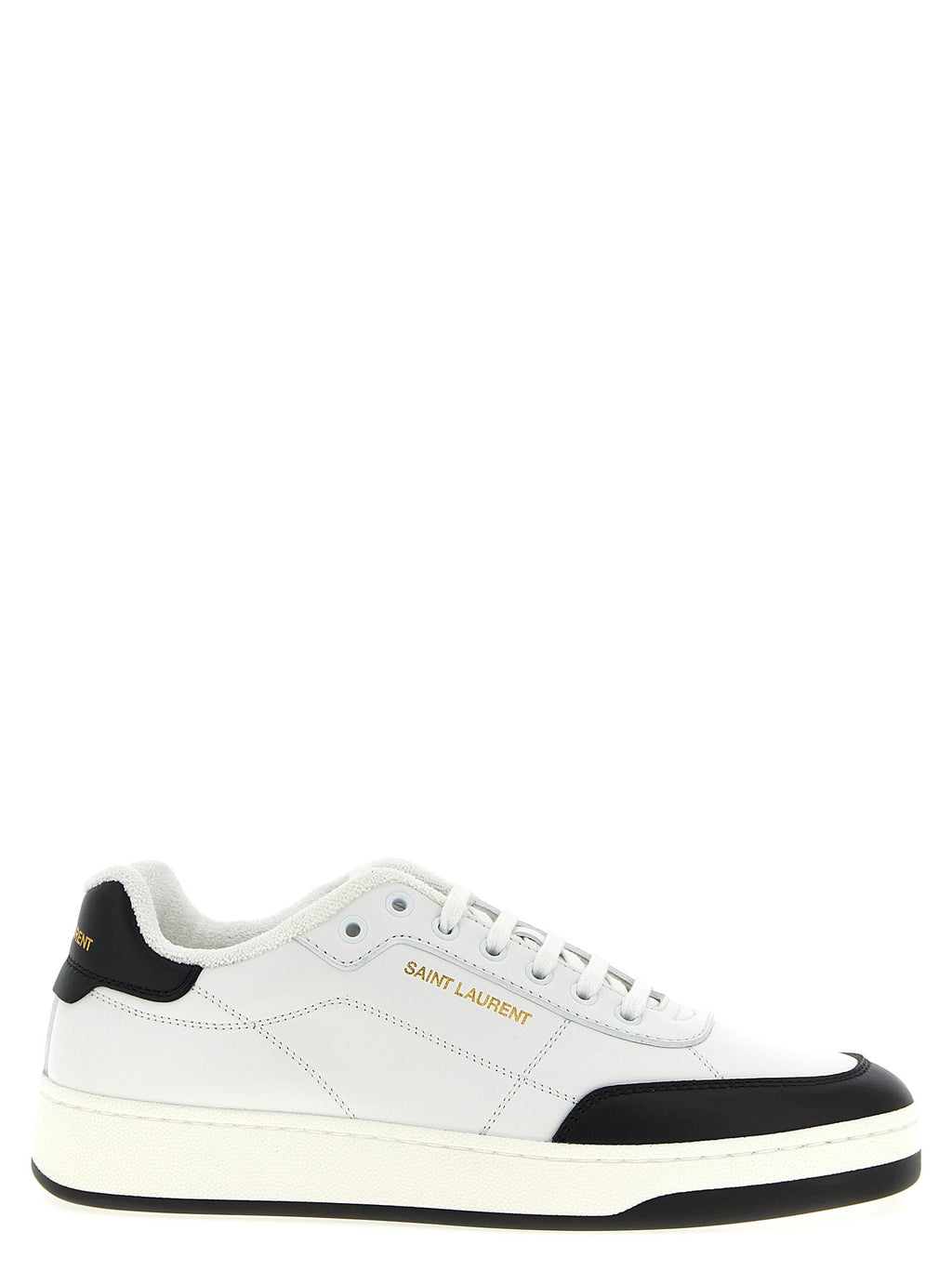 Saint Laurent Bicolor Calfskin Low Top Sneakers Saint Laurent