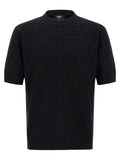 Fendi Black Cotton Cardigan Fendi