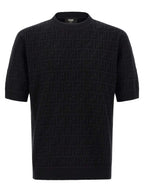 Fendi Black Cotton Cardigan Fendi