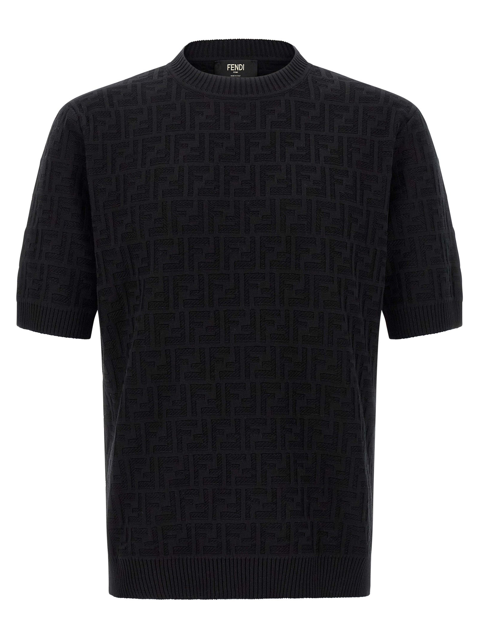 Fendi Black Cotton Cardigan Fendi