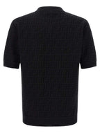 Fendi Black Cotton Cardigan Fendi