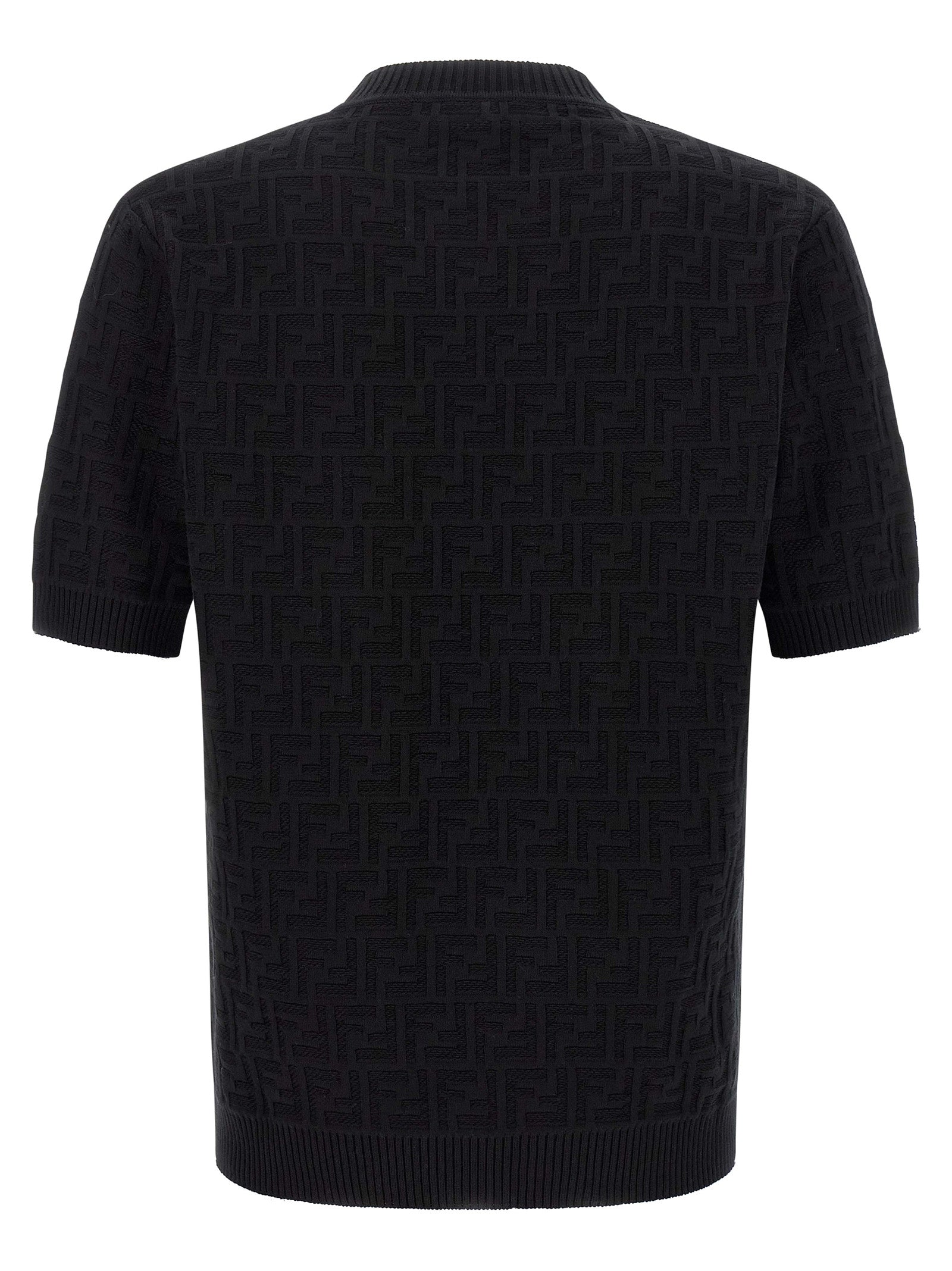 Fendi Black Cotton Cardigan Fendi