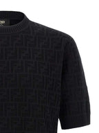 Fendi Black Cotton Cardigan Fendi
