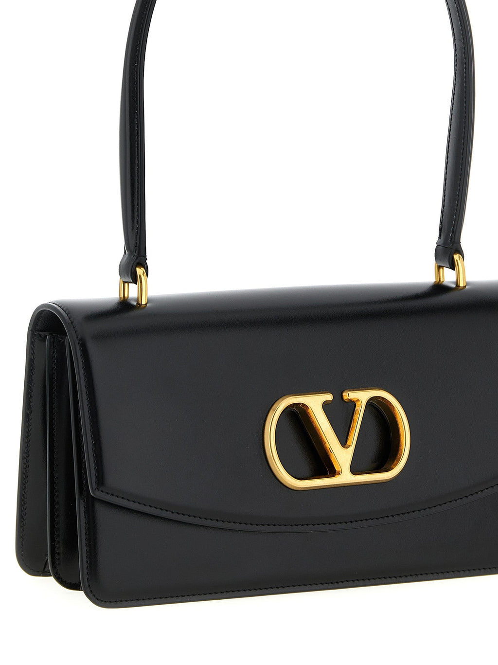 Valentino Garavani Black Calfskin Shoulder Bag Valentino Garavani