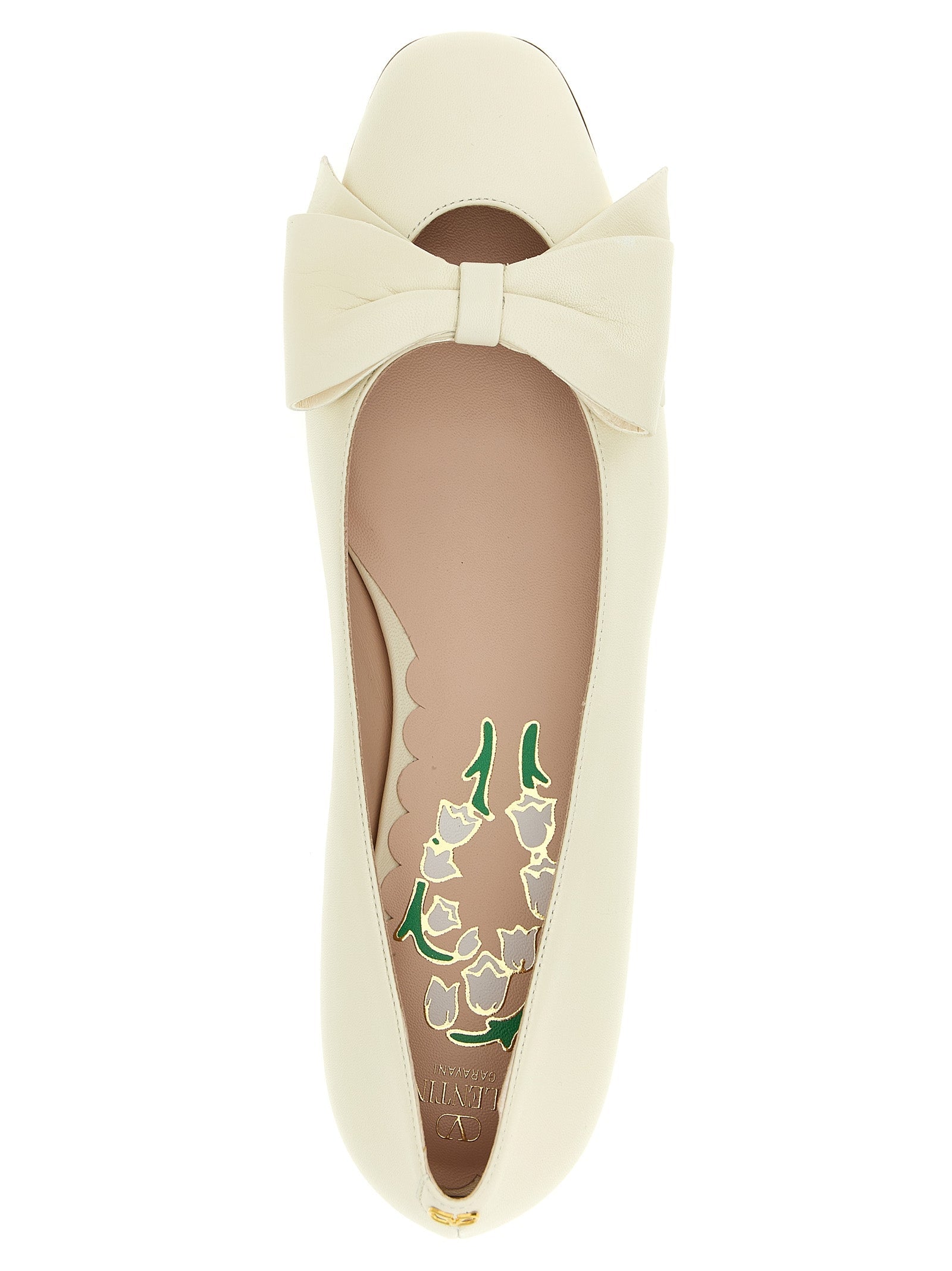 Valentino Garavani White Leather Ballet Flats Valentino Garavani