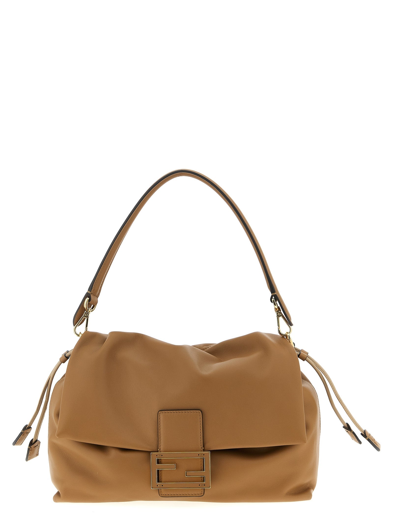 Fendi Beige Lamb Leather Shoulder Bag Fendi