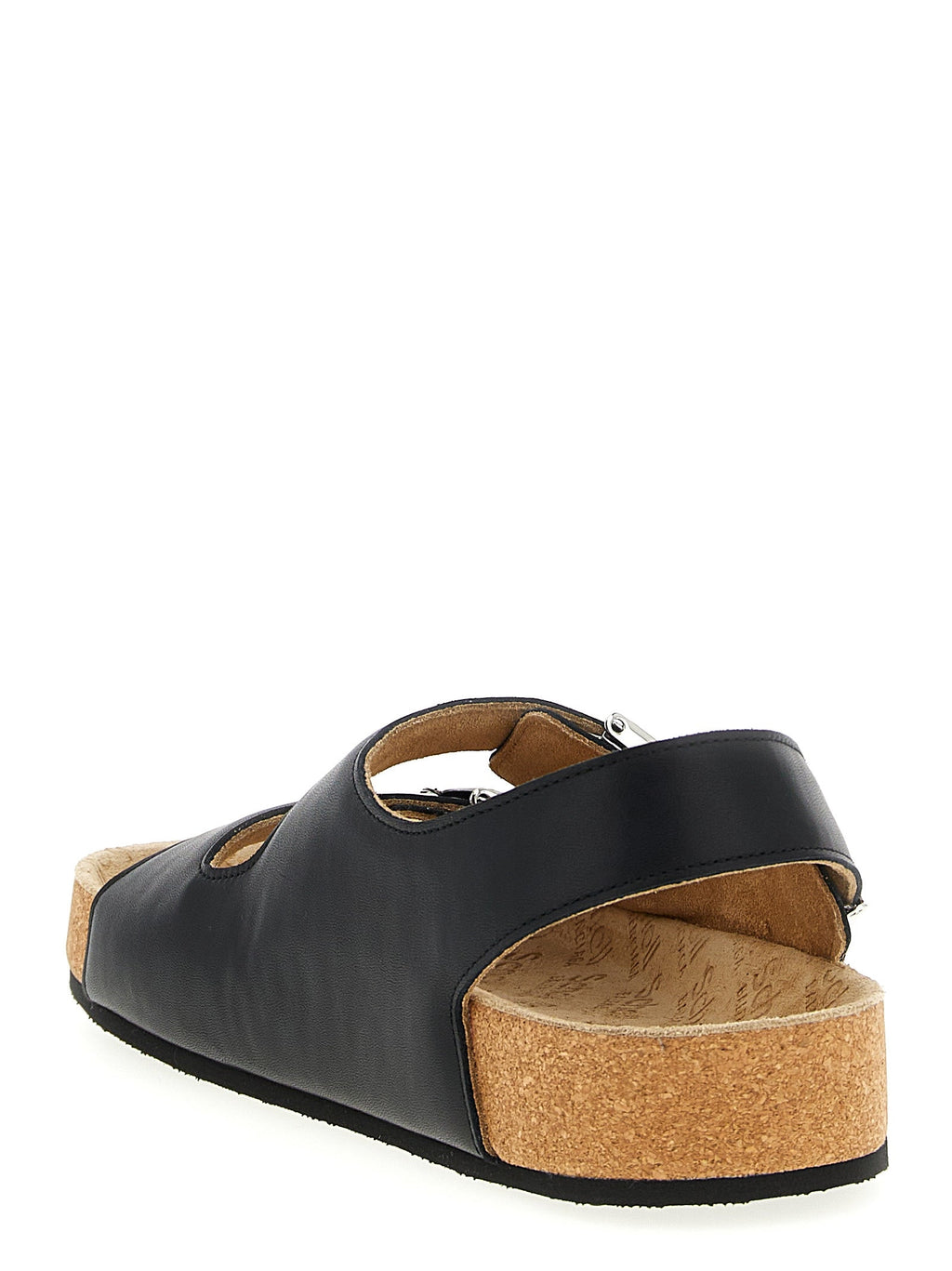 Balenciaga Black Calfskin Flat Sandals Balenciaga