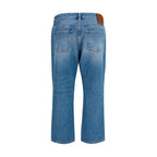 Valentino Blue Cotton Straight-Leg Jeans Valentino