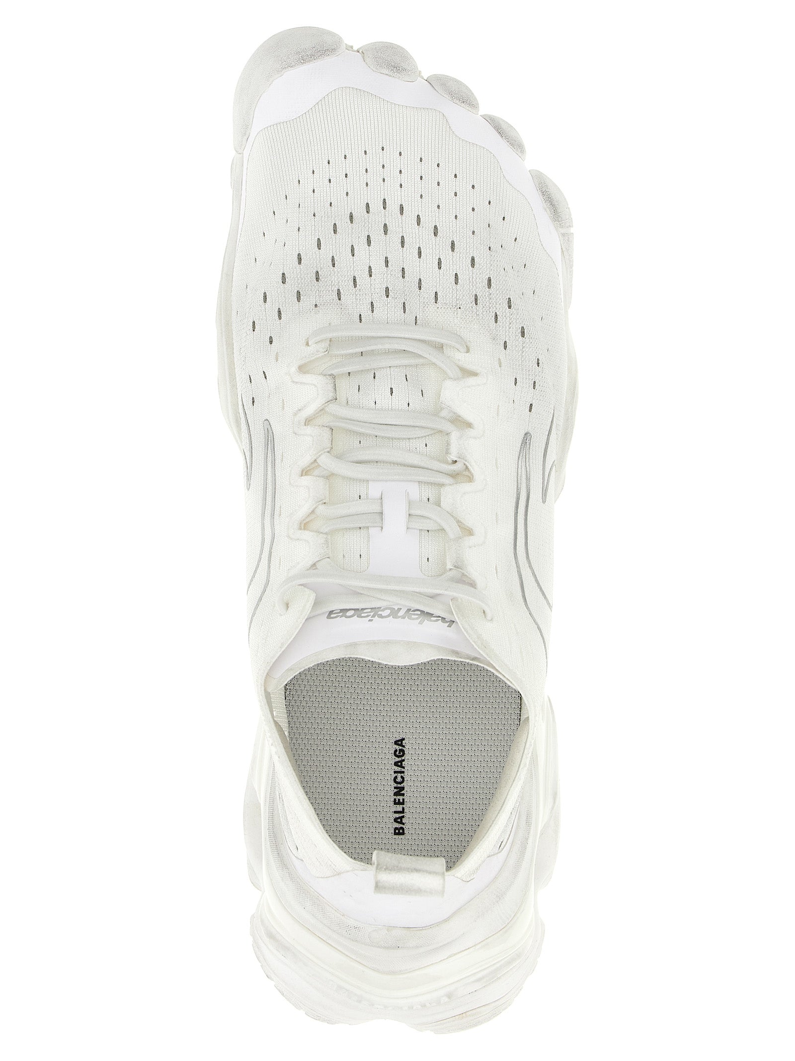 Balenciaga White Polyester Athletic Sneakers Balenciaga