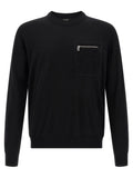 Fendi Black Virgin Wool Cardigan Fendi