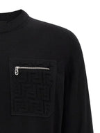 Fendi Black Virgin Wool Cardigan Fendi