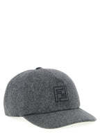 Fendi Gray Wool Cap (Baseball Hat) Fendi