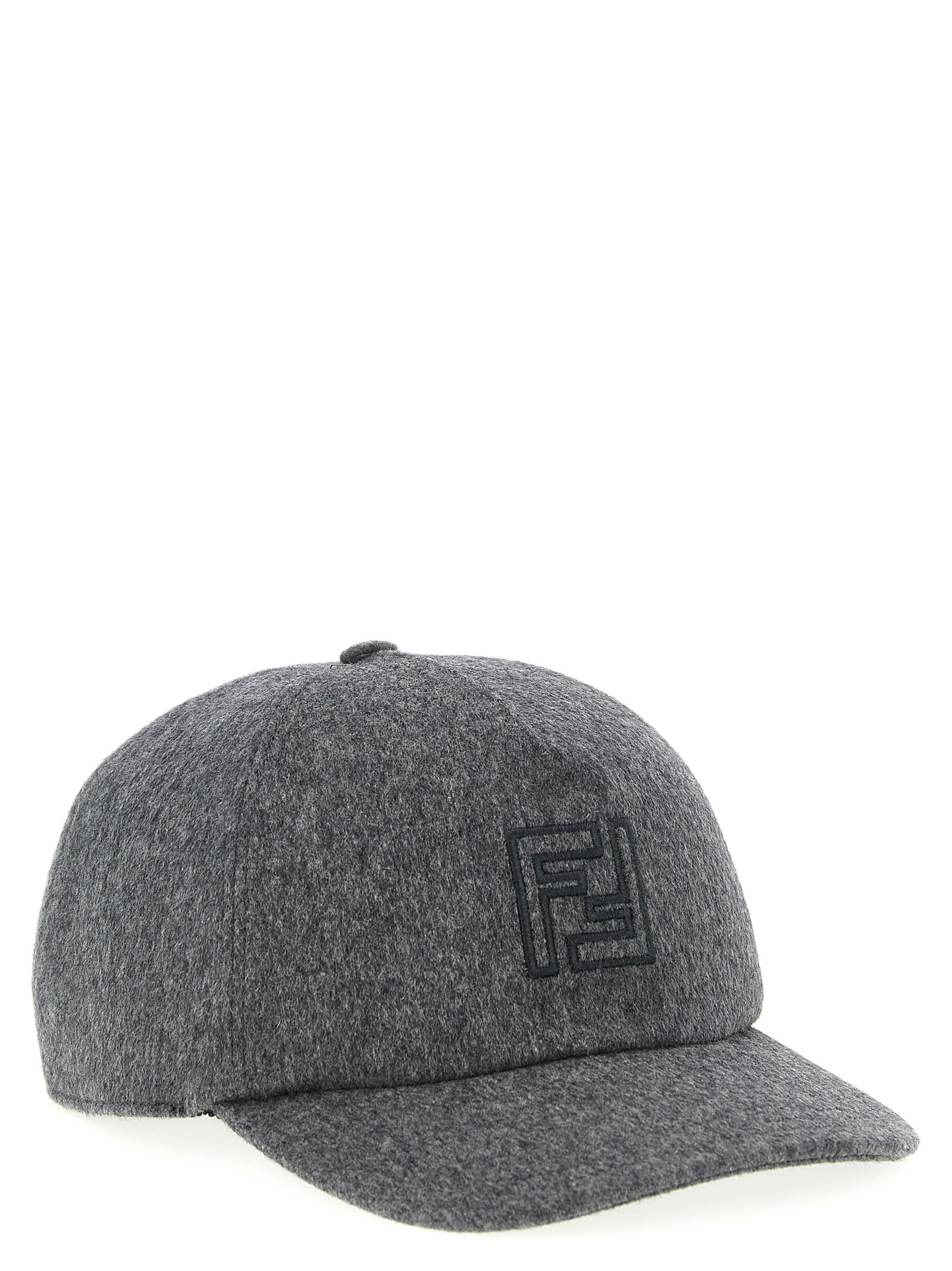 Fendi Gray Wool Cap (Baseball Hat) Fendi