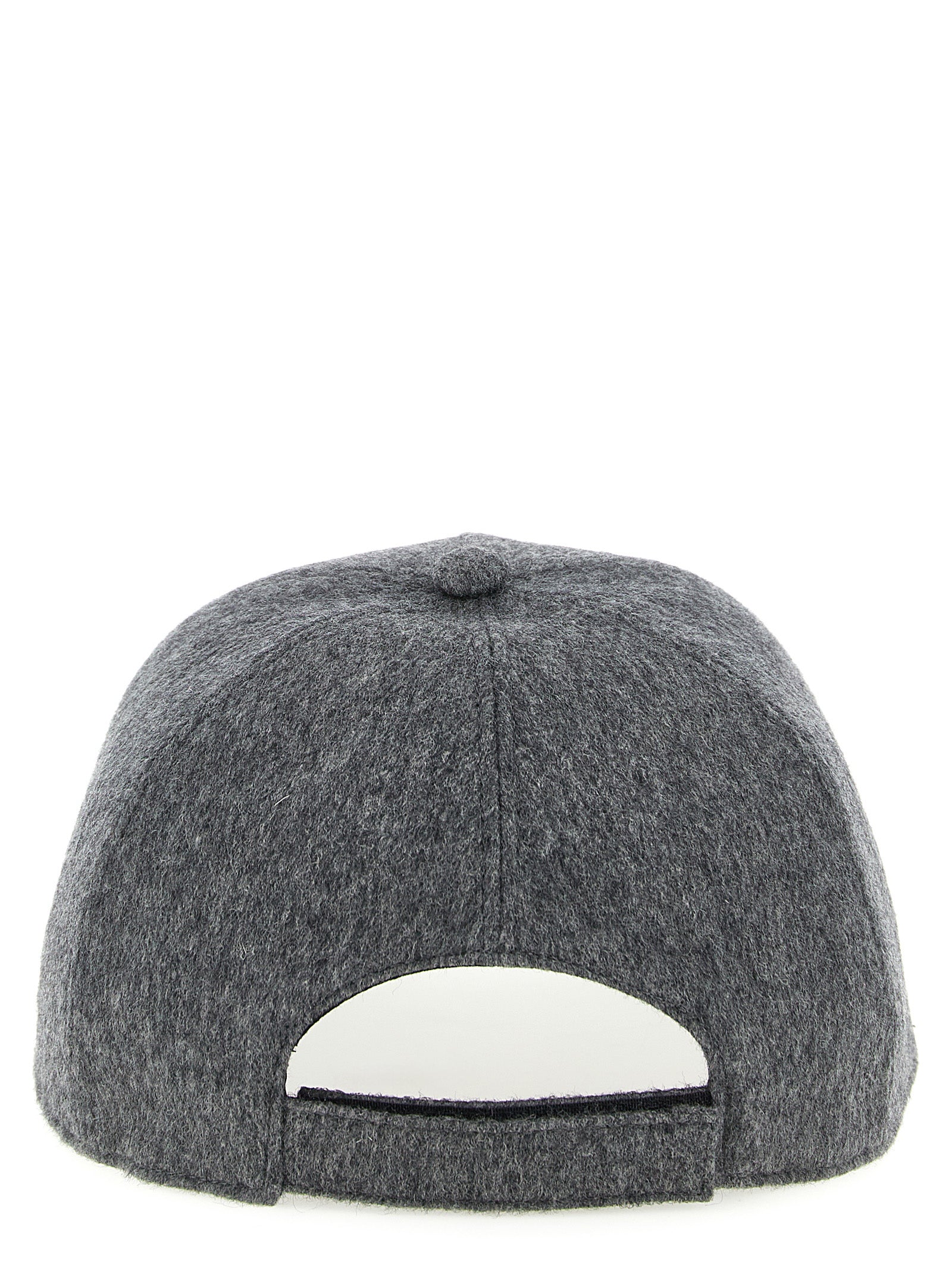 Fendi Gray Wool Cap (Baseball Hat) Fendi