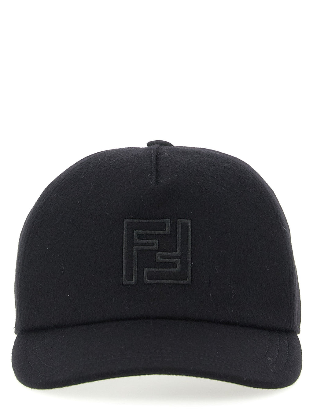 Fendi Black Wool Cap (Baseball Hat) Fendi