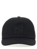 Fendi Black Wool Cap (Baseball Hat) Fendi