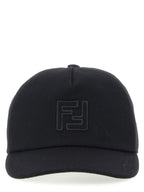 Fendi Black Wool Cap (Baseball Hat) Fendi