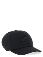 Fendi Black Wool Cap (Baseball Hat) Fendi