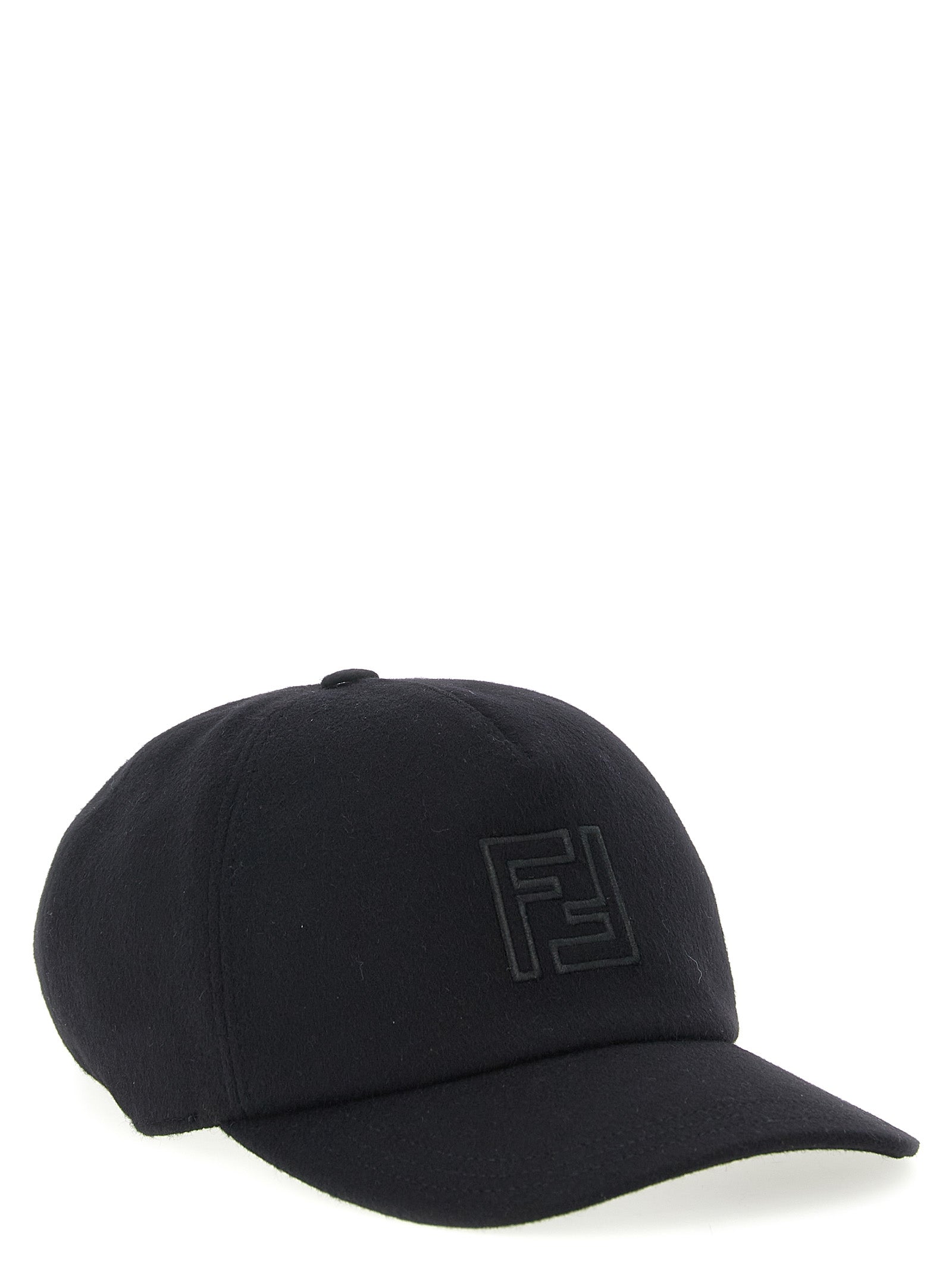 Fendi Black Wool Cap (Baseball Hat) Fendi