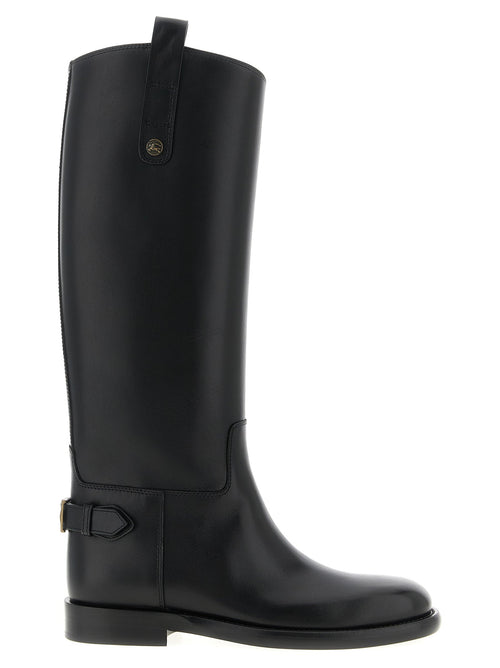 Burberry Black Calfskin Over The Knee Burberry