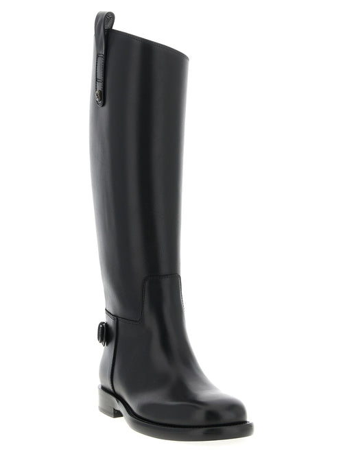 Burberry Black Calfskin Over The Knee Burberry