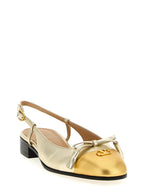Valentino Garavani Gold Leather Ballet Flats Valentino Garavani