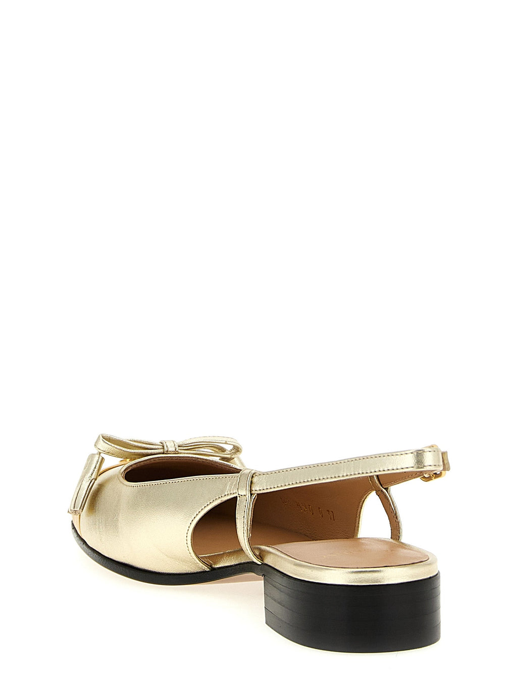 Valentino Garavani Gold Leather Ballet Flats Valentino Garavani