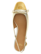 Valentino Garavani Gold Leather Ballet Flats Valentino Garavani