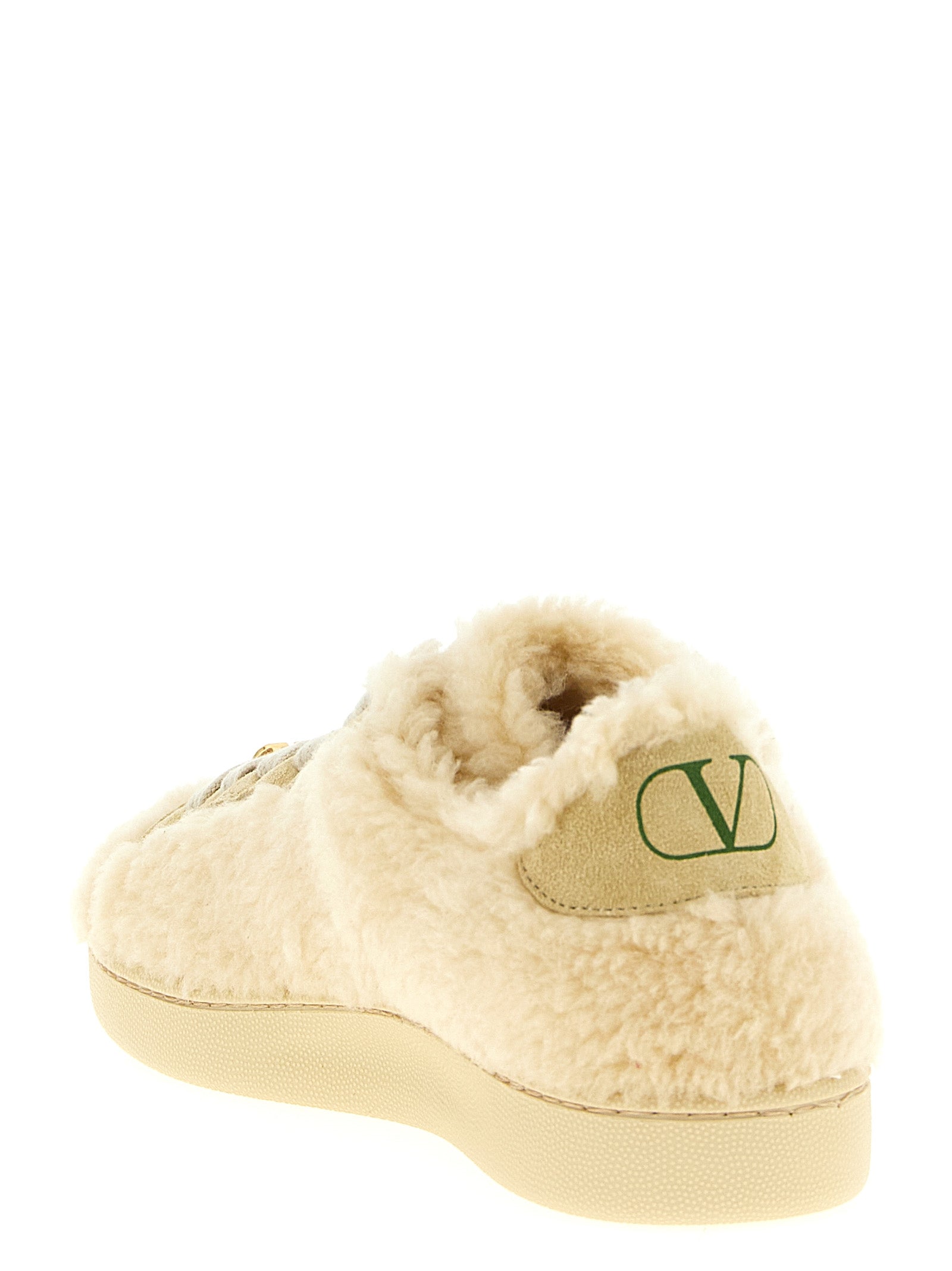 Valentino Garavani Beige Wool Sneakers Valentino Garavani
