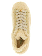 Valentino Garavani Beige Wool Sneakers Valentino Garavani