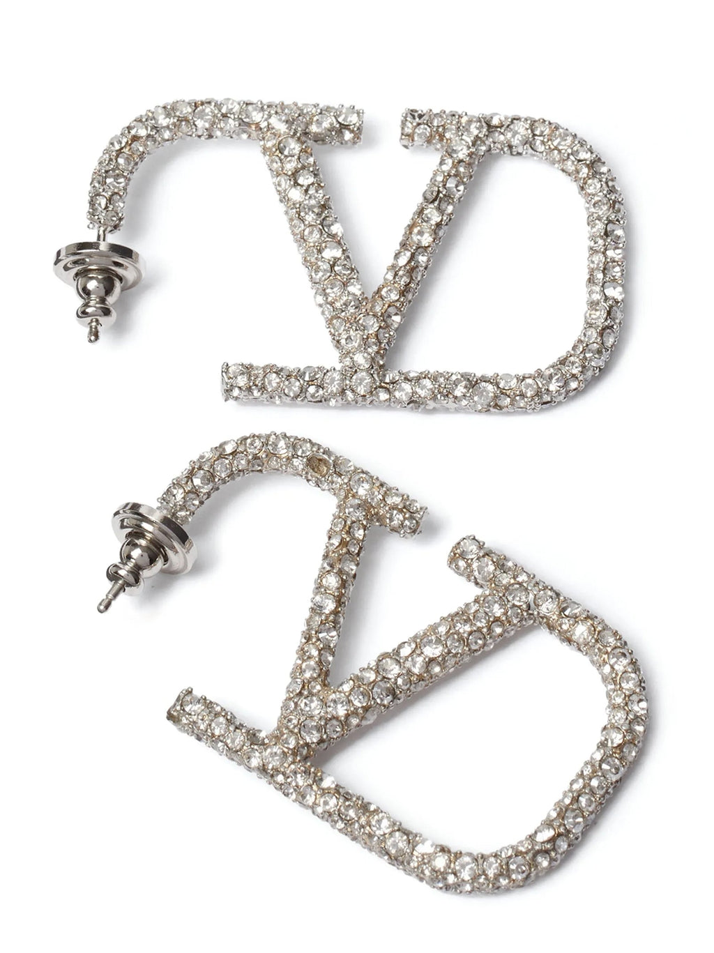 Valentino Garavani Silver Stainless Steel Earrings Valentino Garavani