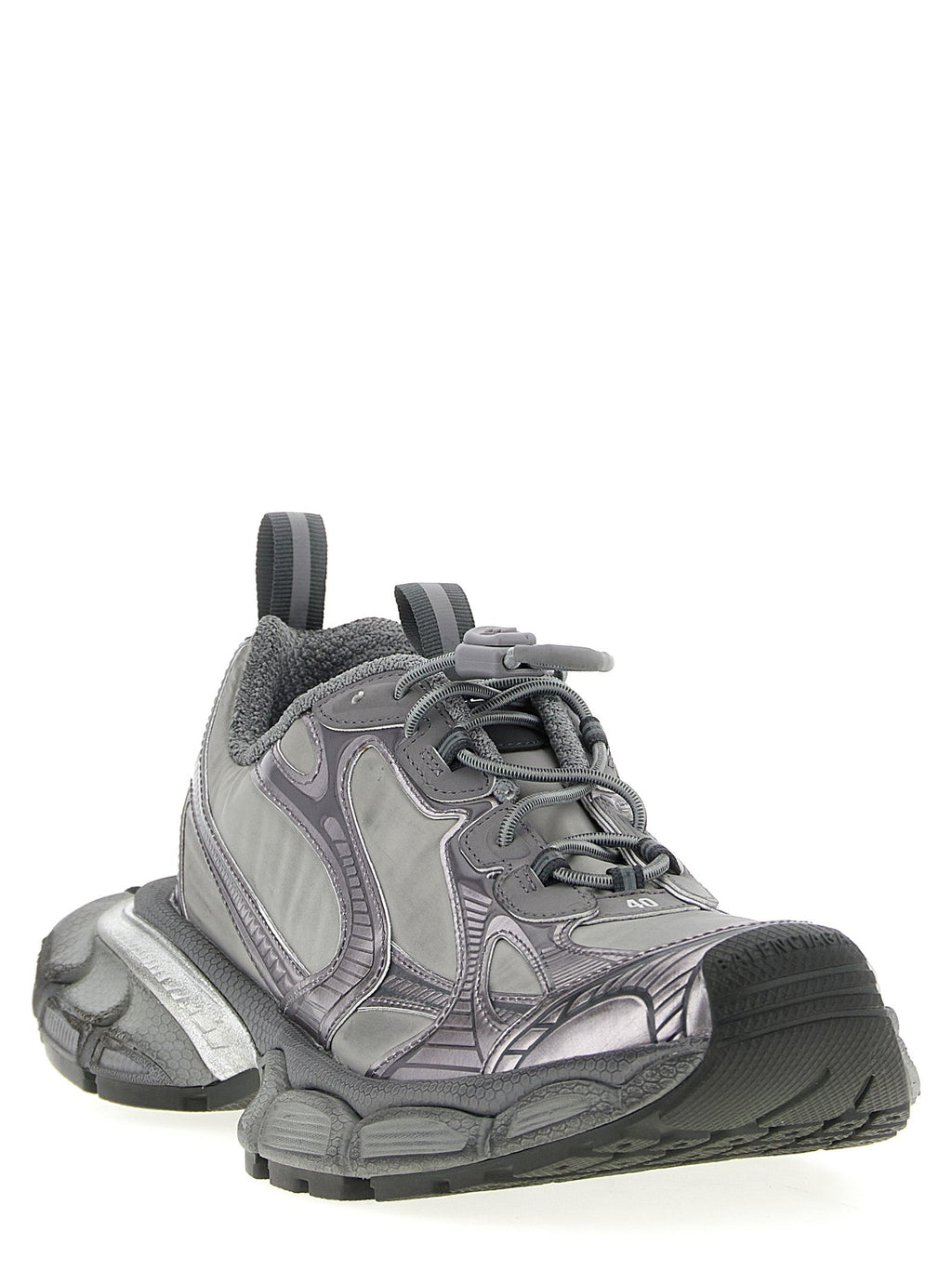 Balenciaga Gray Polyester Athletic Sneakers Balenciaga