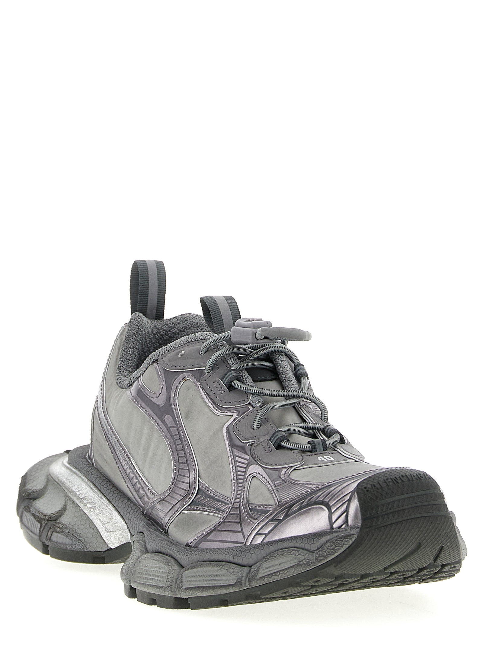 Balenciaga Gray Polyester Athletic Sneakers Balenciaga
