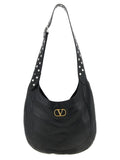 Valentino Garavani Black Lamb Leather Shoulder Bag Valentino Garavani