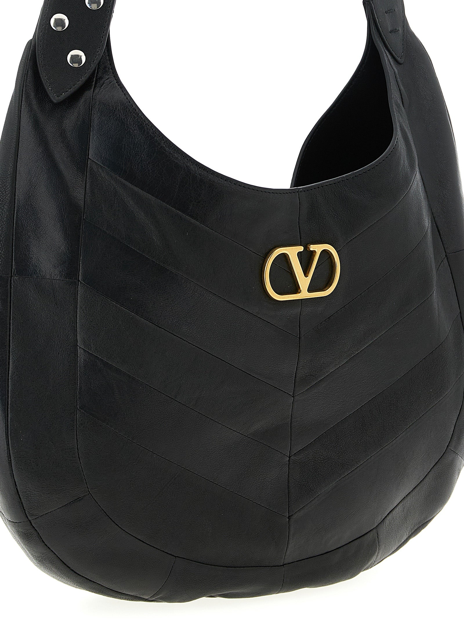 Valentino Garavani Black Lamb Leather Shoulder Bag Valentino Garavani