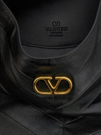 Valentino Garavani Black Lamb Leather Shoulder Bag Valentino Garavani