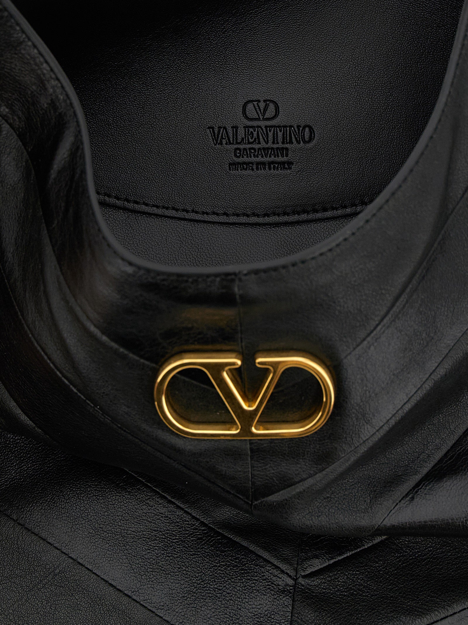 Valentino Garavani Black Lamb Leather Shoulder Bag Valentino Garavani