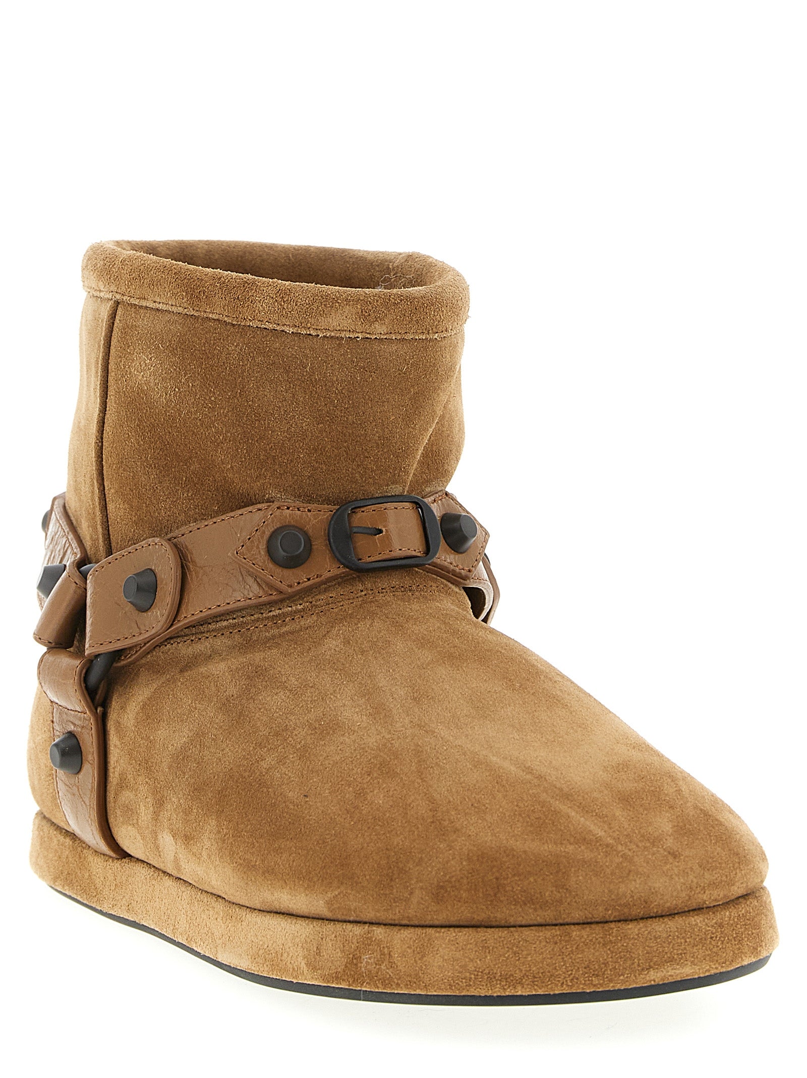 Balenciaga Beige Calfskin Ankle Boots Balenciaga