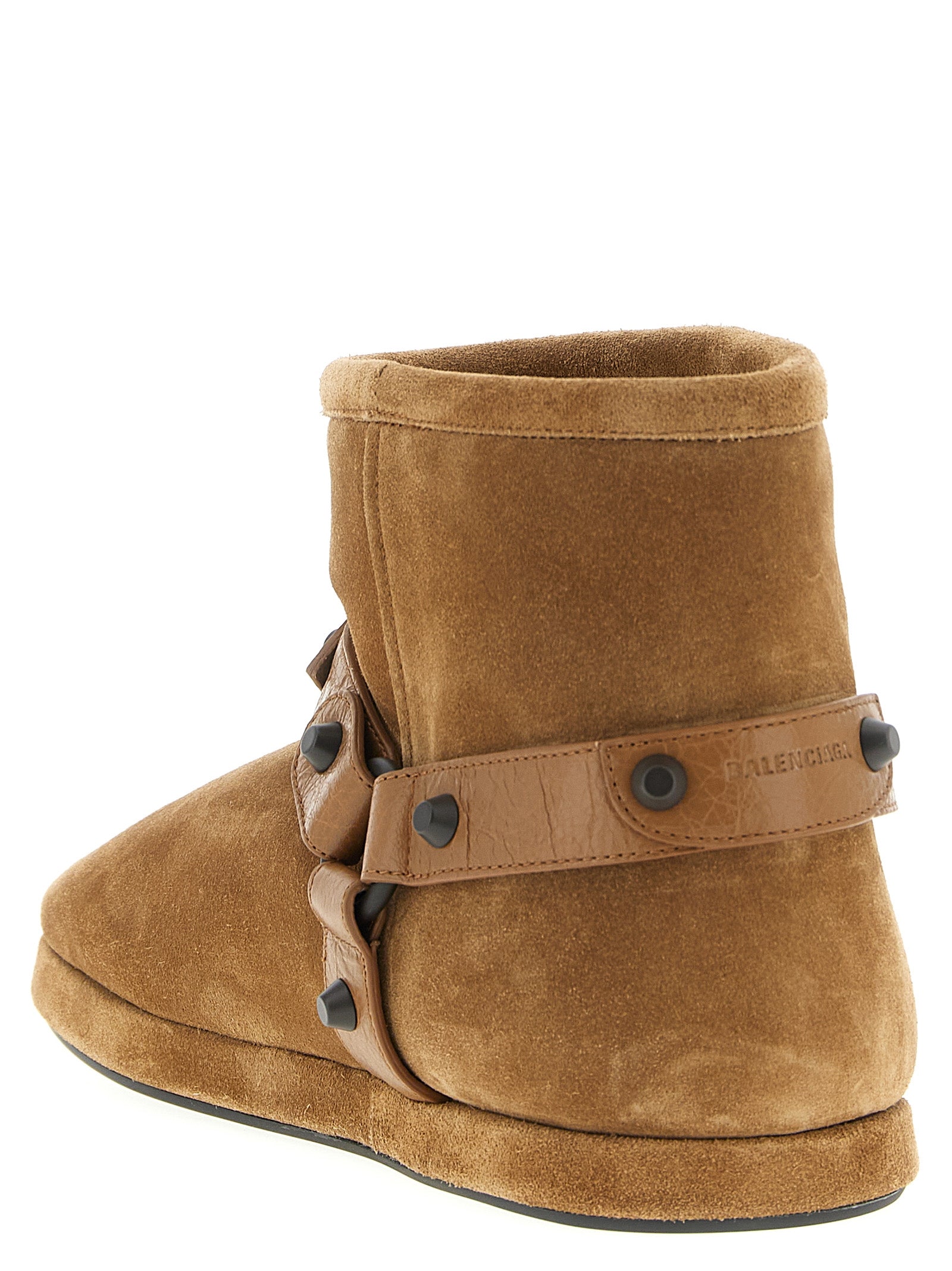 Balenciaga Beige Calfskin Ankle Boots Balenciaga