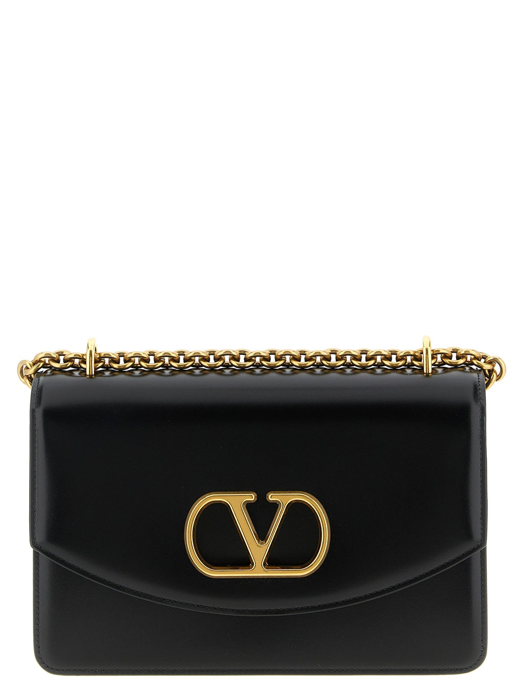 Valentino Garavani Black Calfskin Shoulder Bag Valentino Garavani