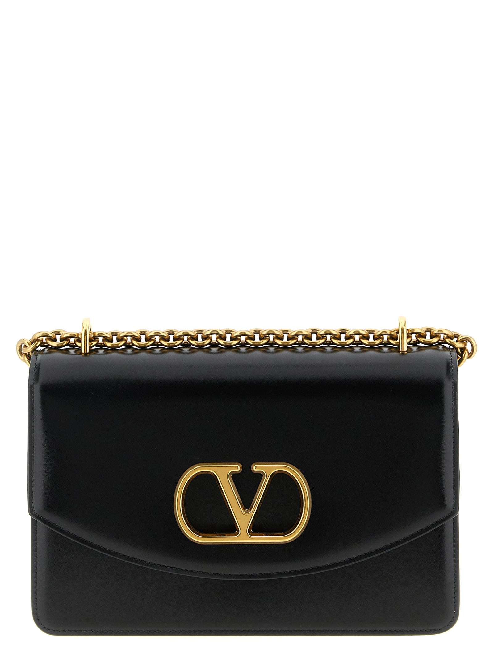 Valentino Garavani Black Calfskin Shoulder Bag Valentino Garavani