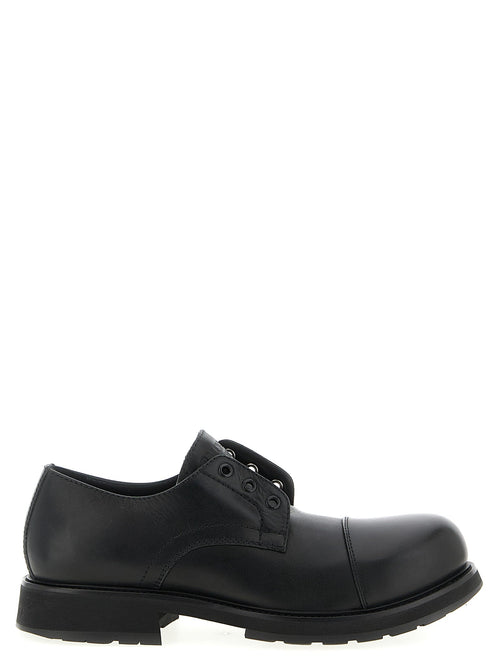 Balenciaga Black Bull Skin Slip-On Loafers Balenciaga